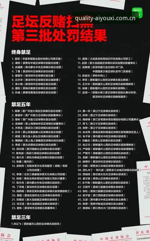 中国足协第三批禁足名单深度分析：行业生态重建与体育正义的全面审视